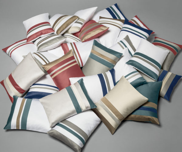 Quagliotti pillows styling colored