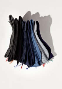 Bresciani calzificio socks styling color cotton ribbed blue shades