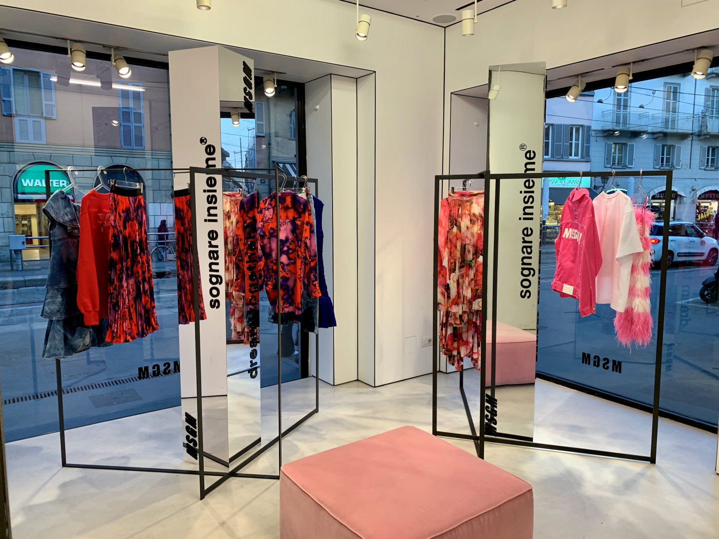 MSGM window design iron frame mirror