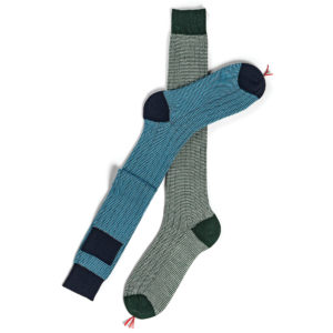 Bresciani calzificio socks styling cotton green blue