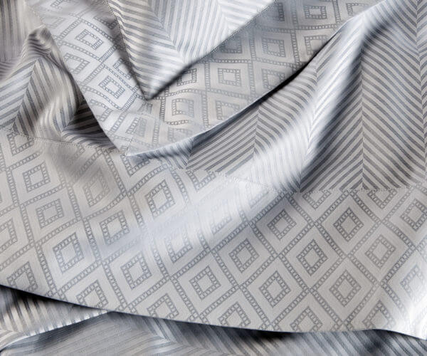 Quagliotti yarn dye chevron sheets design