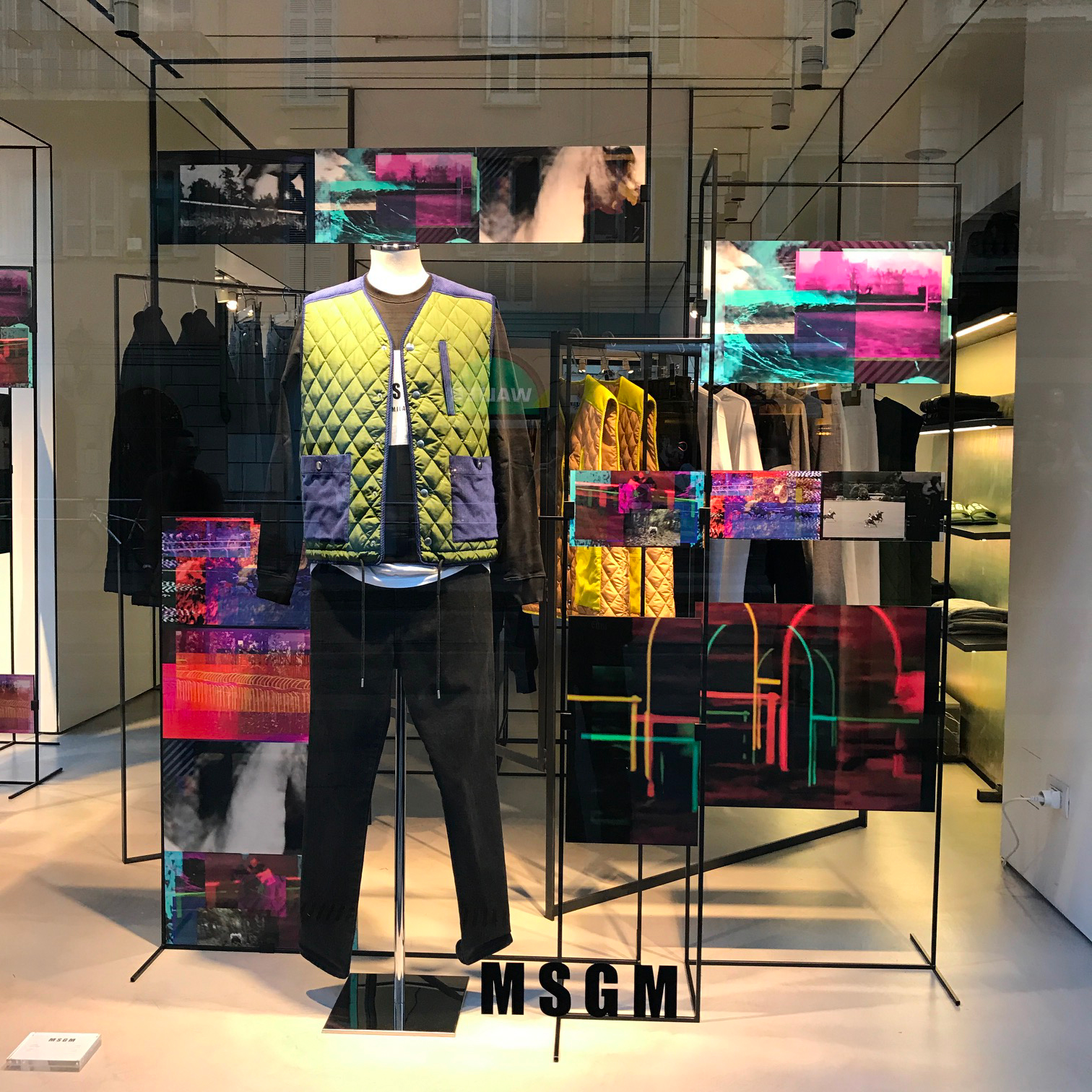 MSGM iron frame window display design