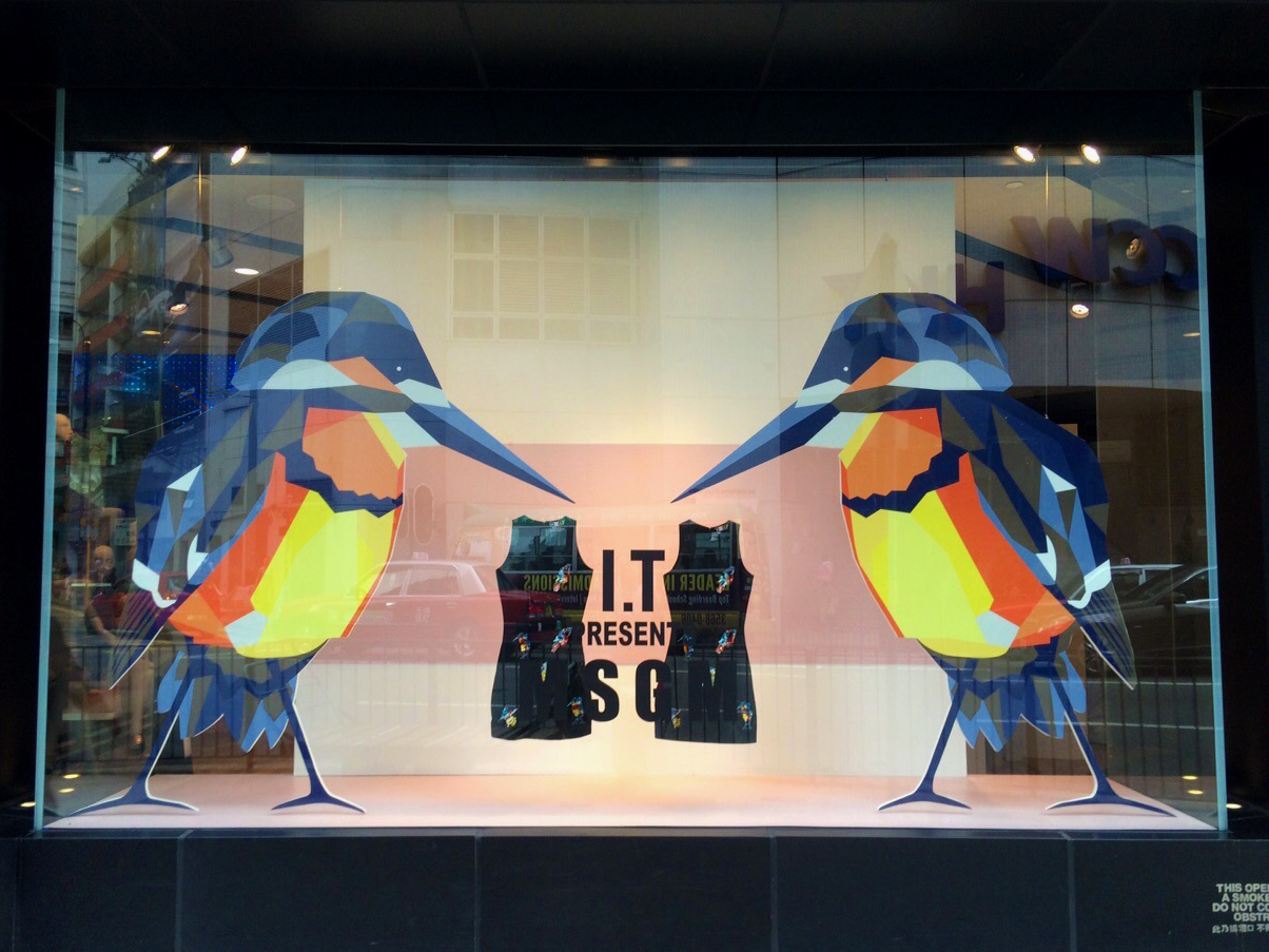 MSGM spatial design window design birds hong kong