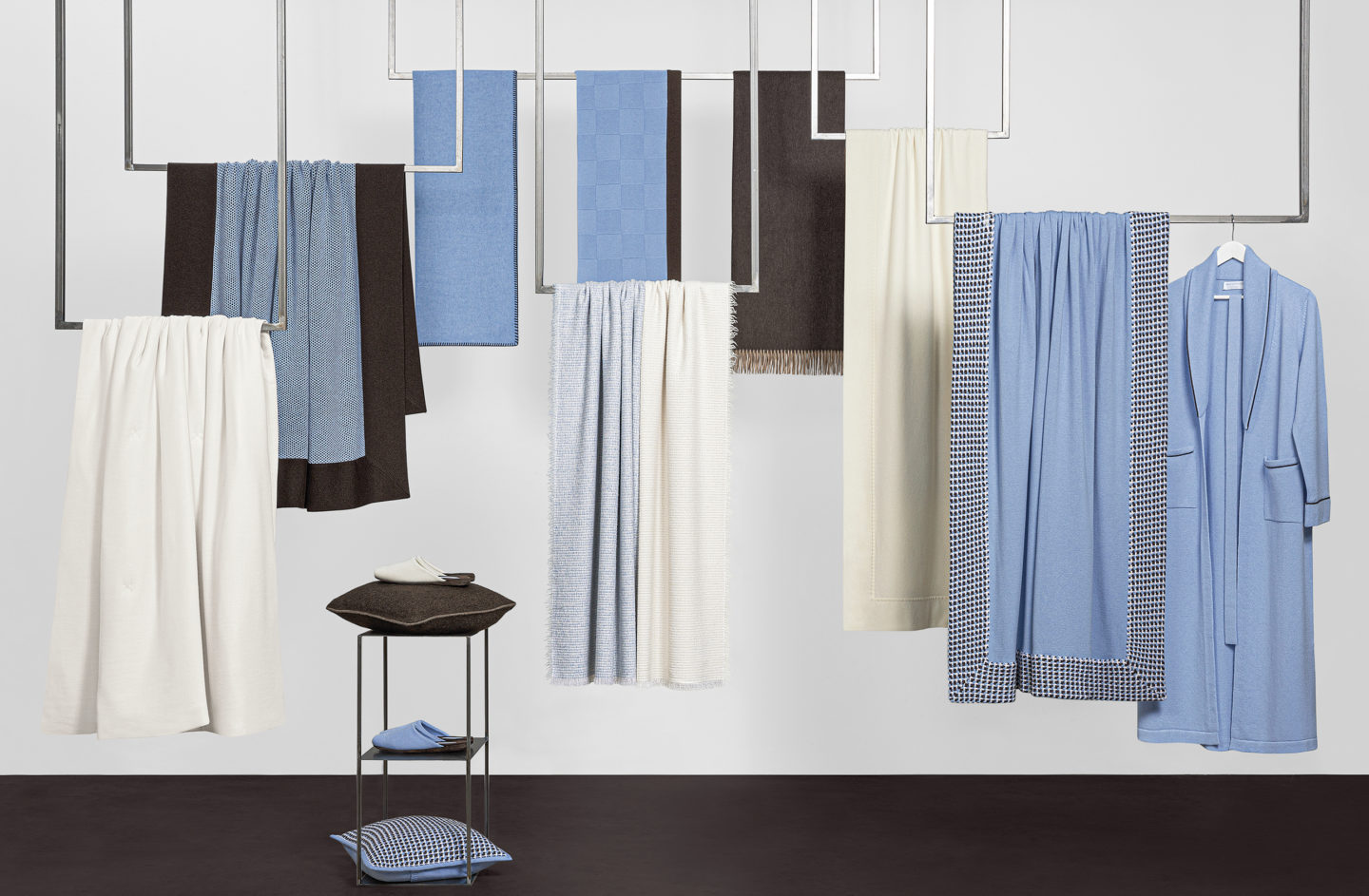 masserano, baby blue, brow, white,throw, styling, catalogue,hanging, cashmere, christian rizzi