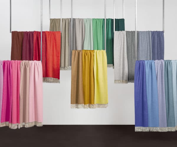 Hanging Cashmere blankets, colors - Styling Christian Rizzi