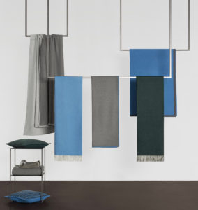 Masserano cashmere blu green set design styling concept