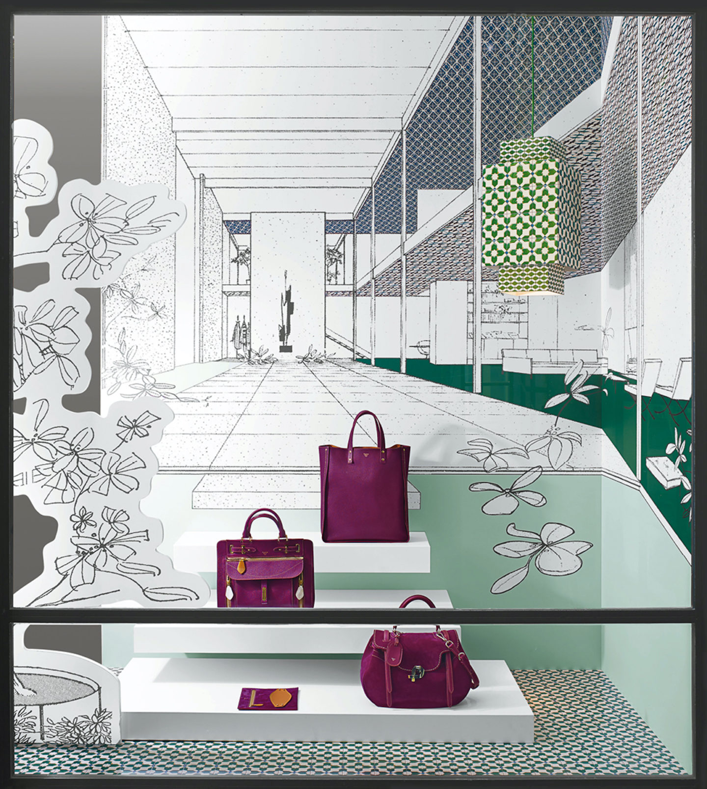 Fontana Milano 1915 bag window design display architecture