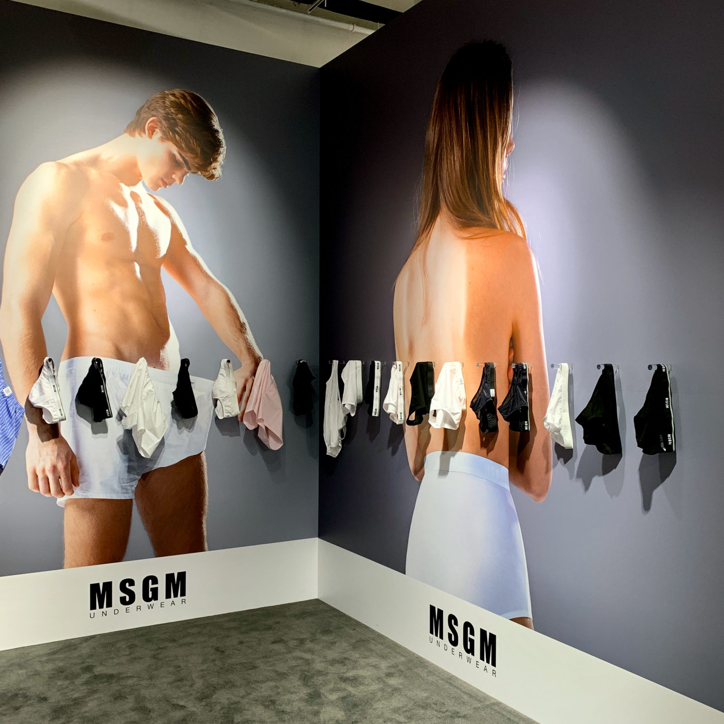 MSGM set design underwear spatial design