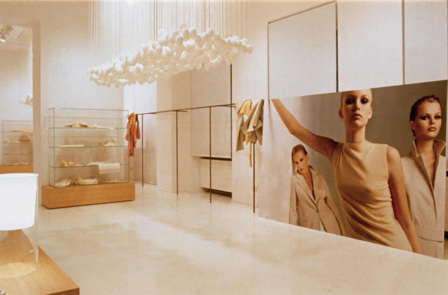 white, egg, spatial design, styling, showroom
