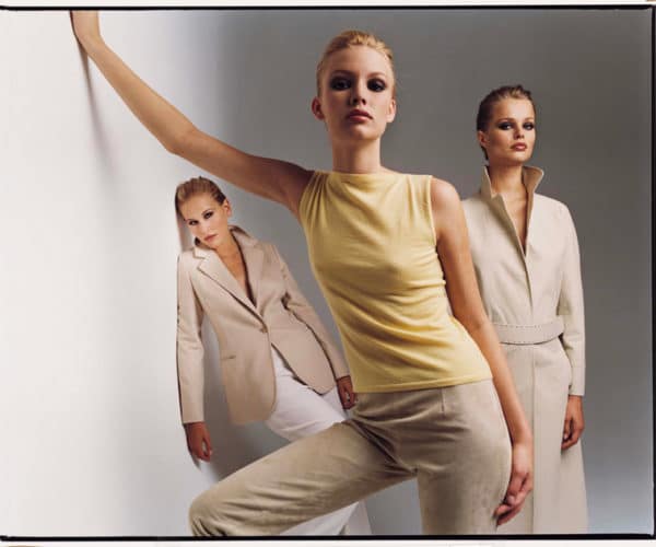 Agnona cashmere, yellow and beige, models