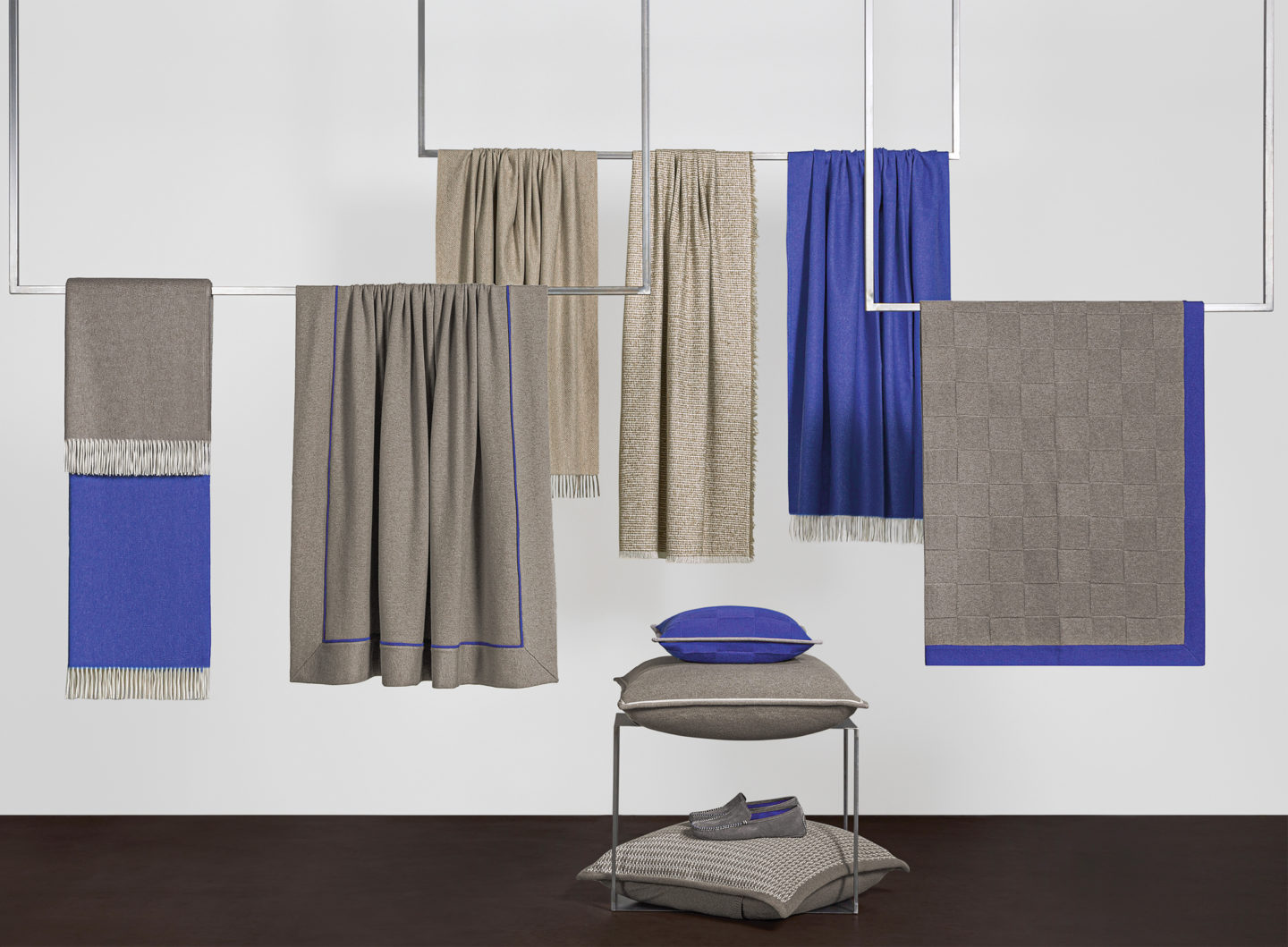 masserano, klein blue, throw, styling, catalogue, cashmere, christian rizzi