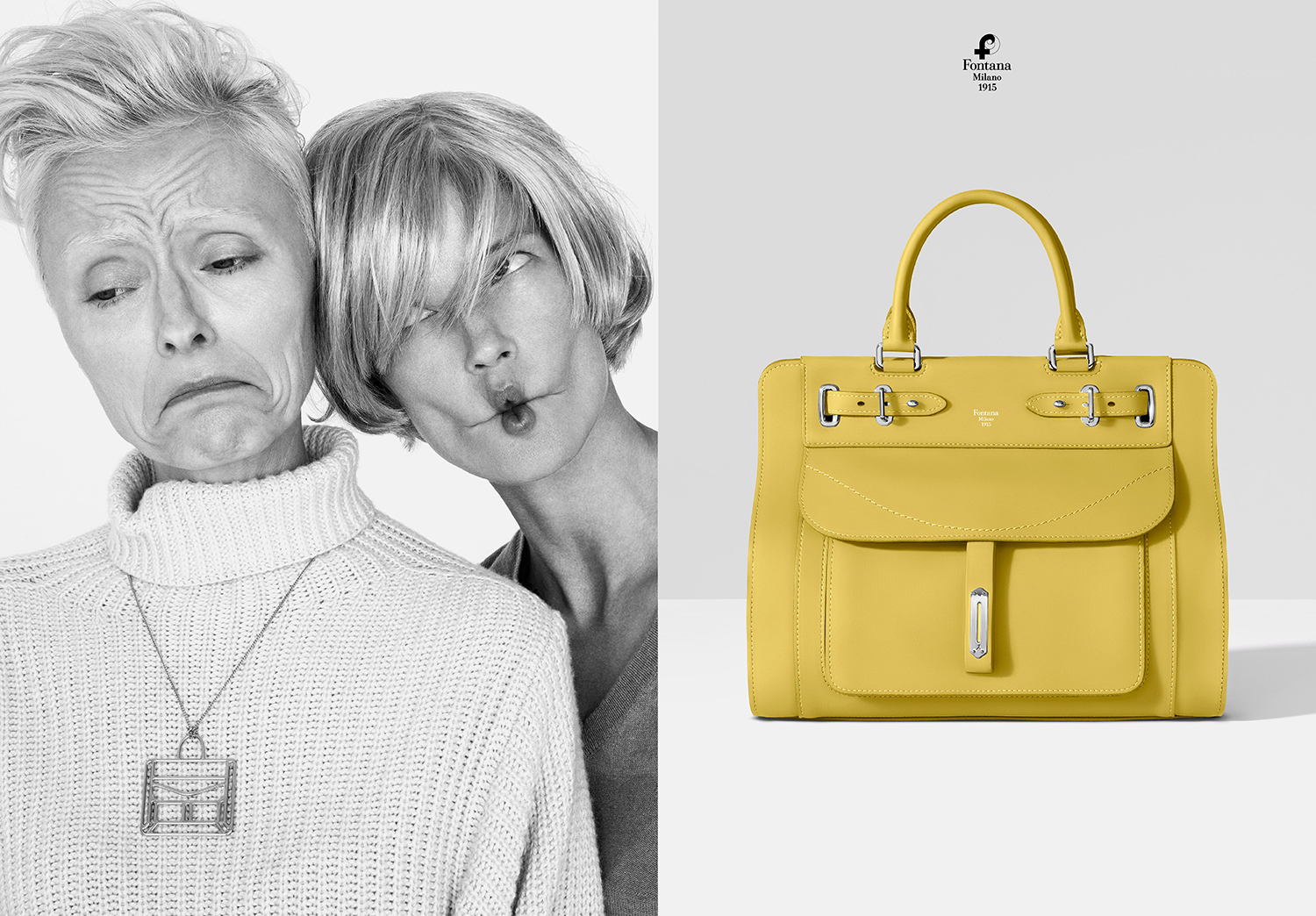 styling, modelle, borsa, giallo, fonta pelletterie